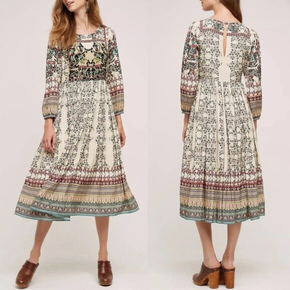 Bead Embellished Far Field Midi Dress Bhanuni By Jyoti - Picture 1 of 1